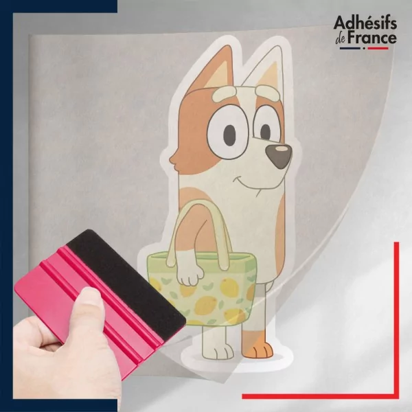 stickers sous film transfert Bluey - Tante Brandy
