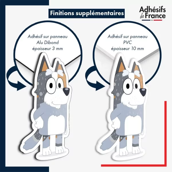 sticker sur plaque aluminium dibond ou panneau PVC Bluey - Grand-père Bob