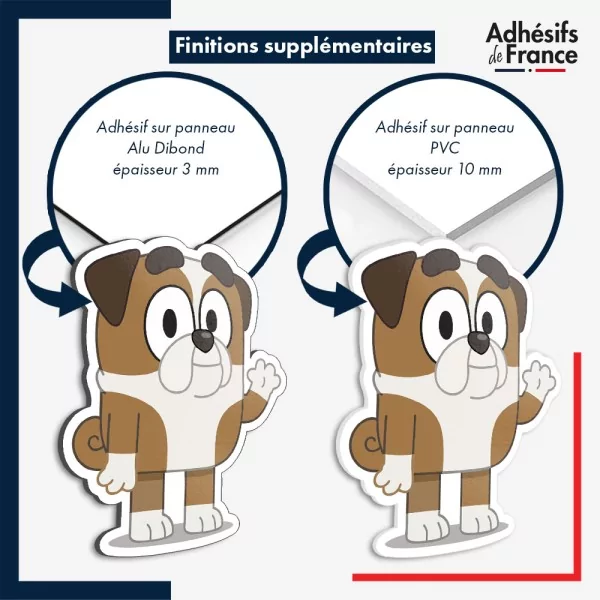 sticker sur plaque aluminium dibond ou panneau PVC Bluey - Winton