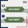 Vinyle adhésif de Tuyauterie norme NFX ou CLP - Eau de chauffe
