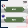 Vinyle adhésif de Tuyauterie norme NFX ou CLP - Eau - Rejet