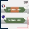 Vinyle adhésif de Tuyauterie norme NFX ou CLP - Eau chaude à 45°C