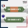 Vinyle adhésif de Tuyauterie norme NFX ou CLP - Eau chaude à 90°C