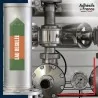 Marqueur tuyauterie norme française NFX eau - adhésif laminé colle forte - Eau régulée
