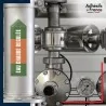 Marqueur tuyauterie norme française NFX eau - adhésif laminé colle forte - Eau chaude régulée