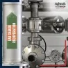 Marqueur tuyauterie norme française NFX eau - adhésif laminé colle forte - Eau chaude récupération