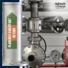 Marqueur tuyauterie norme française NFX eau - adhésif laminé colle forte - Eau - Plancher chauffant retour
