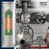 Marqueur tuyauterie norme française NFX eau - adhésif laminé colle forte - Eau surchauffée