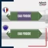 Vinyle adhésif de Tuyauterie norme NFX ou CLP - Eau froide