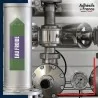 Marqueur tuyauterie norme française NFX eau - adhésif laminé colle forte - Eau froide
