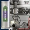 Marqueur tuyauterie norme française NFX eau - adhésif laminé colle forte - Eau froide retour