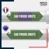 Vinyle adhésif de Tuyauterie norme NFX ou CLP - Eau froide brute