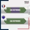 Vinyle adhésif de Tuyauterie norme NFX ou CLP - Eau refroidie