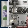 Marqueur tuyauterie norme française NFX eau - adhésif laminé colle forte - Eau réfrigérée aller
