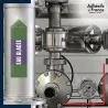 Marqueur tuyauterie norme française NFX eau - adhésif laminé colle forte - Eau glacée