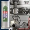Marqueur tuyauterie norme française NFX eau - adhésif laminé colle forte - Eau froide brute surpressée