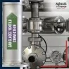 Marqueur tuyauterie norme française NFX eau - adhésif laminé colle forte - Eau glacée ventilo convecteur