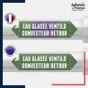 Vinyle adhésif de Tuyauterie norme NFX ou CLP - Eau glacée ventilo convecteur retour