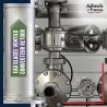 Marqueur tuyauterie norme française NFX eau - adhésif laminé colle forte - Eau glacée ventilo convecteur retour