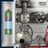 Marqueur tuyauterie norme française NFX eau - adhésif laminé colle forte - Eau glycolée glacée