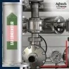 Marqueur tuyauterie norme française NFX eau - adhésif laminé colle forte - Eau condenseur