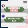 Vinyle adhésif de Tuyauterie norme NFX ou CLP - Eau condenseur aller