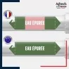 Vinyle adhésif de Tuyauterie norme NFX ou CLP - Eau épurée