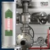 Marqueur tuyauterie norme française NFX eau - adhésif laminé colle forte - Eau déionisée