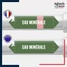 Vinyle adhésif de Tuyauterie norme NFX ou CLP - Eau minérale