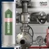 Marqueur tuyauterie norme française NFX eau - adhésif laminé colle forte - Eau décarbonatée