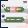 Vinyle adhésif de Tuyauterie norme NFX ou CLP - Eau chaude adoucie