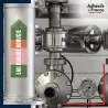 Marqueur tuyauterie norme française NFX eau - adhésif laminé colle forte - Eau chaude adoucie