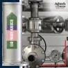 Marqueur tuyauterie norme française NFX eau - adhésif laminé colle forte - Eau froide adoucie