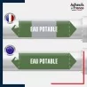 Vinyle adhésif de Tuyauterie norme NFX ou CLP - Eau potable
