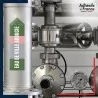 Marqueur tuyauterie norme française NFX eau - adhésif laminé colle forte - Eau de ville adoucie