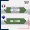 Vinyle adhésif de Tuyauterie norme NFX ou CLP - Eau chlorée