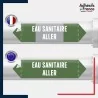 Vinyle adhésif de Tuyauterie norme NFX ou CLP - Eau sanitaire aller