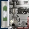 Marqueur tuyauterie norme française NFX eau - adhésif laminé colle forte - Eau sanitaire retour