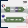 Vinyle adhésif de Tuyauterie norme NFX ou CLP - Eau froide sanitaire