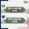 Vinyle adhésif de Tuyauterie norme NFX ou CLP - Eau de chauffage retour