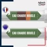 Vinyle adhésif de Tuyauterie norme NFX ou CLP - Eau chaude boucle