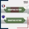 Vinyle adhésif de Tuyauterie norme NFX ou CLP - Chauffage retour