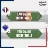Vinyle adhésif de Tuyauterie norme NFX ou CLP - Eau chaude industrielle