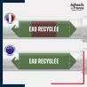 Vinyle adhésif de Tuyauterie norme NFX ou CLP - Eau recyclée