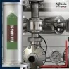 Marqueur tuyauterie norme française NFX eau - adhésif laminé colle forte - Eau grasse
