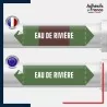Vinyle adhésif de Tuyauterie norme NFX ou CLP - Eau de rivière