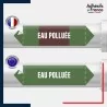 Vinyle adhésif de Tuyauterie norme NFX ou CLP - Eau polluée