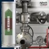 Marqueur tuyauterie norme française NFX eau - adhésif laminé colle forte - Eau résiduaire