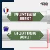 Vinyle adhésif de Tuyauterie norme NFX ou CLP - Effluent liquide suspect