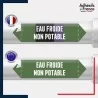 Vinyle adhésif de Tuyauterie norme NFX ou CLP - Eau froide non potable
